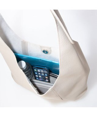 UNBILLION カシュカシュ cachecache / 厚手合皮ホーボーバッグ ベージュ