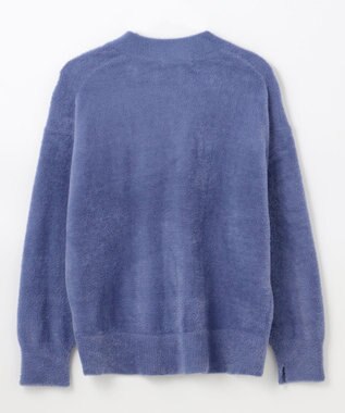 ANY 【洗濯機可】フェザーニットカーディガン ブルー