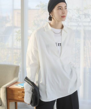 WEGO 【ANGIE VINTAGE】スキッパーシャツ ホワイト