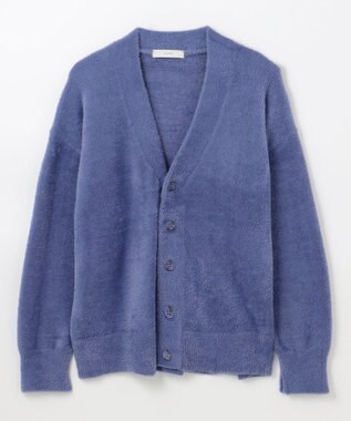 ANY 【洗濯機可】フェザーニットカーディガン ブルー