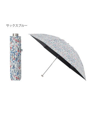 MOONBAT 【シリーズ累計22万本突破】MACKINTOSH PHILOSOPHY 遮光 晴雨兼用 折りたたみ日傘 軽量 ボーダー サックスブルー