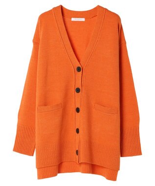 Green Parks 杢調Ｖネックカーディガン Orange