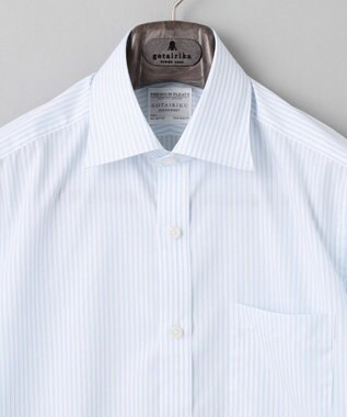 GOTAIRIKU 【形態安定】PREMIUMPLEATS_セミワイドカラー 通年ドレスシャツ（ストライプ） サックスブルー系1