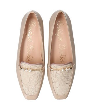 Bridget Birkin 【Bridget Birkin】レースコンビパールビットローファー ベージュコンビ