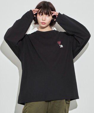 WEGO 【ユニセックス着用ITEM】別注ベンデイビスプランプロゴT（LS） ブラック