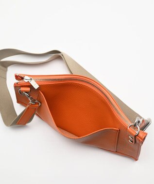 blancle シュリンクレザー クラッチショルダー ORANGE