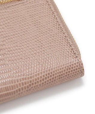 TOPKAPI 【TOPKAPI】イタリアンレザー リザード型押し Lファスナー長財布マチ付き LUCIA ルチア グレージュ