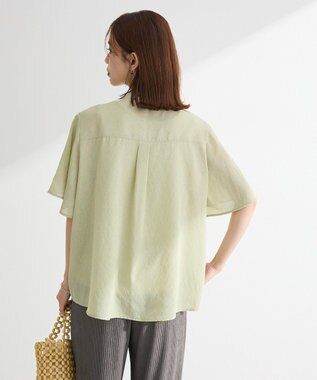 Green Parks ＳＥＴ２点マジョリカシャーリングブラウス＋タンク Light Green