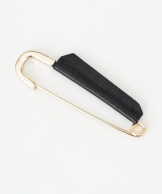 J.PRESS LADIES レザー キルトピン ブラック系