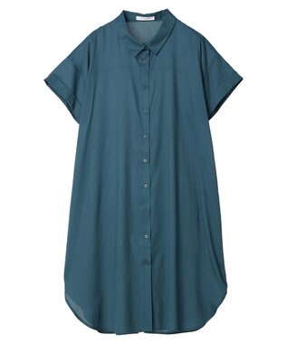 Green Parks ミディ丈半袖シャツワンピース