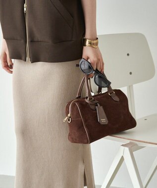 russet スエード2WAYミニボストンバッグ(CE-1570-WEB) D.Brown