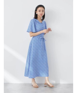 earth music&ecology ちょっとレトロなワンピース Blue