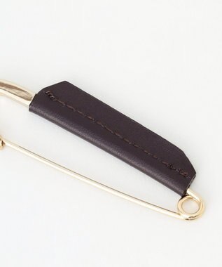 J.PRESS LADIES レザー キルトピン グレー系