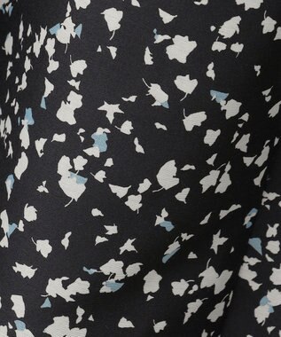 J.PRESS LADIES L 【洗える】スパンローンフラワープリント ワンピース ネイビーベース系