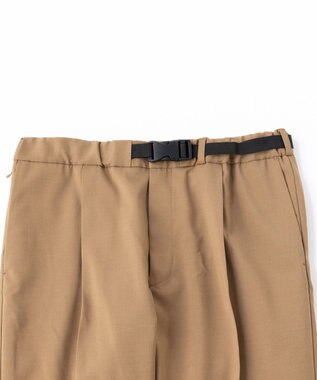 UNFILO MENS ウールライク テーパードパンツ ブラウン