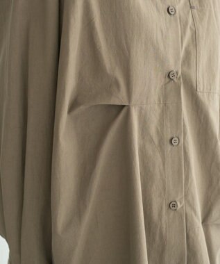 YECCA VECCA 2way袖デザインロングシャツ Khaki