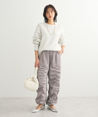 Green Parks ・Ｐｅｔｉｔ　Ｆｌｅｕｒ　ラメ＆スパンコールニット Off White