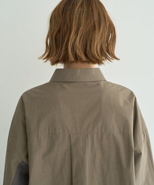 YECCA VECCA 2way袖デザインロングシャツ Khaki