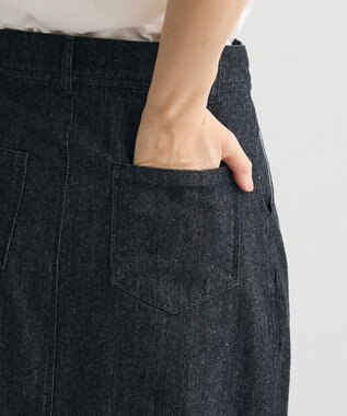 CRAFT STANDARD BOUTIQUE ラップ風デニムスカート Black