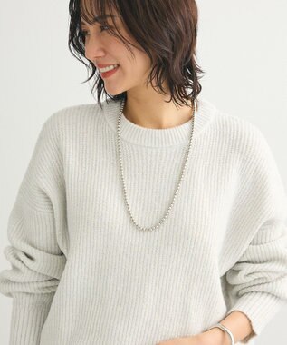 Green Parks ・Ｐｅｔｉｔ　Ｆｌｅｕｒ　ラメ＆スパンコールニット Off White