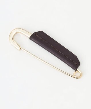 J.PRESS LADIES レザー キルトピン グレー系