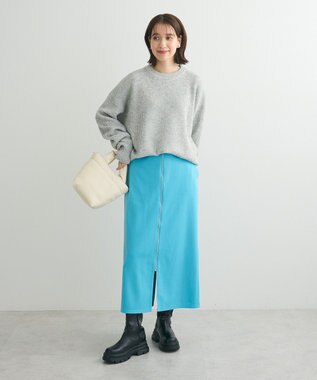 Green Parks ・Ｐｅｔｉｔ　Ｆｌｅｕｒ　ラメ＆スパンコールニット Gray