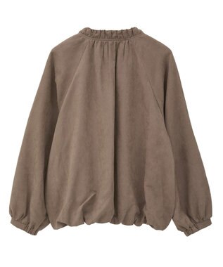 Green Parks スウェードライクギャザーブルゾン Light Brown