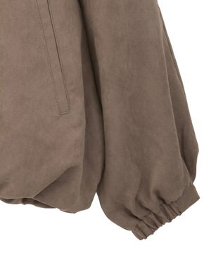 Green Parks スウェードライクギャザーブルゾン Light Brown