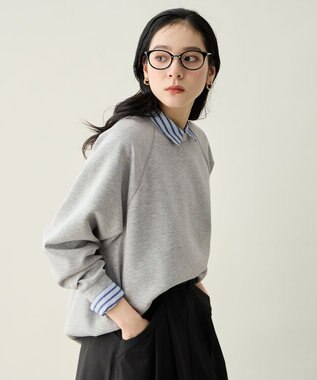 ANY L ダンボールバックリブプルオーバー ライトグレー