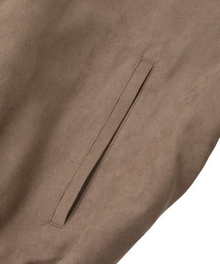 Green Parks スウェードライクギャザーブルゾン Light Brown