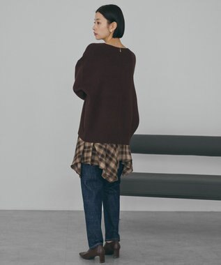 AMERICAN HOLIC バイパチ前振りニットプルオーバー Brown