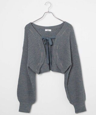 WEGO リボンニットボレロ サックス