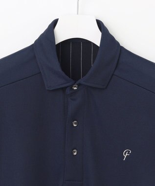 23区GOLF 【23Fondation/MEN】【UVケア】ハイブリッド ポロシャツ ネイビー系