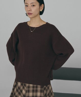 AMERICAN HOLIC バイパチ前振りニットプルオーバー Brown