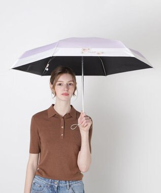 MOONBAT 【WEB限定/一級遮光99.99%】晴雨兼用折りたたみ日傘 ポール&ジョー(PAUL & JOE ACCESSOIRES)クリザンテーム/バイカラー 雨の日OK 遮熱 簡単開閉 UV 晴雨兼用 ライトパープル