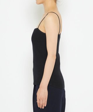 uncrave リブ キャミソール(カップ付き) ブラック