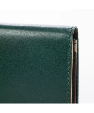 UNBILLION perche 牛革カラーコンビカードケース グリーン