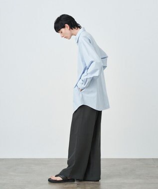 ATON KYOTO TSURIZOME SILK | ワイドイージーパンツ CHARCOAL GRAY