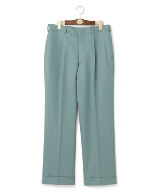 J.PRESS MEN 【J.PRESS ORIGINLAS】1001 PAPER FLANNEL PIPED STEM 1TUCK / JAPAN MADE ピーコックグリーン系