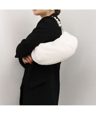 UNBILLION カシュカシュ cachecache / パール調ビーズワンハンドルバッグ