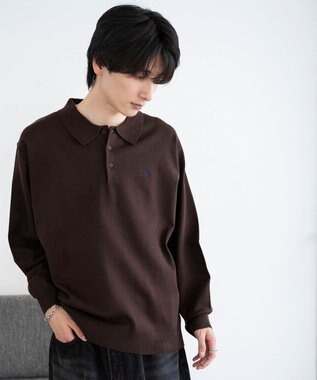WEGO 【25年秋冬新作/ユニセックス着用ITEM/MLサイズ展開】別注USPOLOニットポロ ブラウン