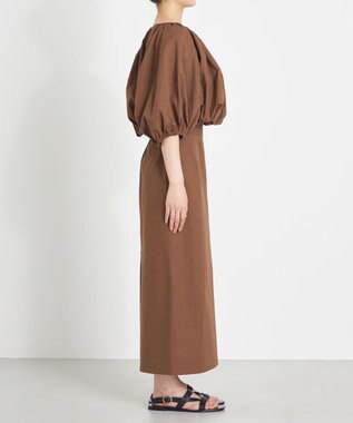 NAVE 【Nave　洗える】リリー 　バルーンスリーブブラウス ダークブラウン系