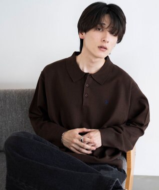 WEGO 【25年秋冬新作/ユニセックス着用ITEM/MLサイズ展開】別注USPOLOニットポロ ブラウン