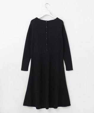 自由区 S 【セットアップ対応】ヴィスコースウールニット ワンピース ブラック系