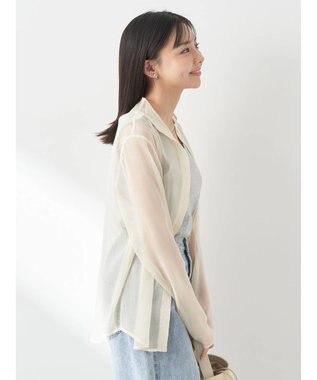 earth music&ecology シアーハイネックシャツ Yellow