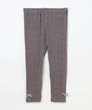 ANY KIDS ケーブル ジャガードレギンス チャコール