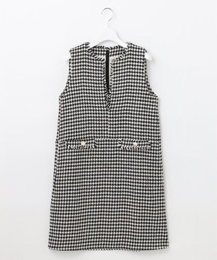 Feroux 【洗える】キーネックミディ ジャンスカ ホワイト系2