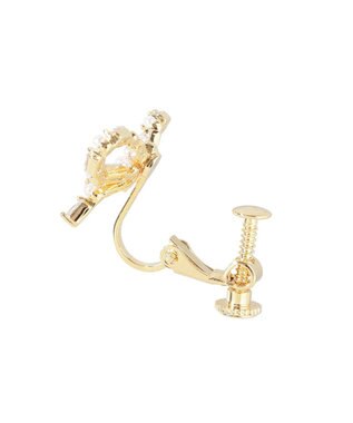 Maison de FLEUR ビジューリボンイヤリング Gold