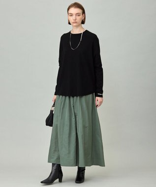 ICB 【洗える】ヴィスコースワイド プルオーバー ブラック系