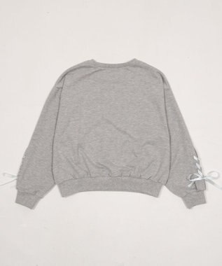 WEGO レースアップリボンスウェット 杢グレー